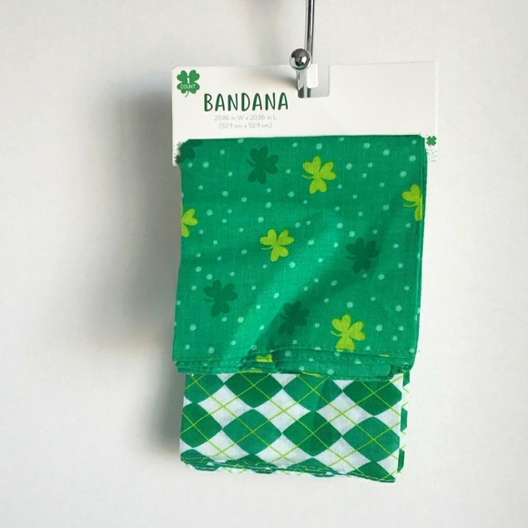 2 St Patrick's Day theme bandana 20"x20" set of two - Picture 2 of 9
